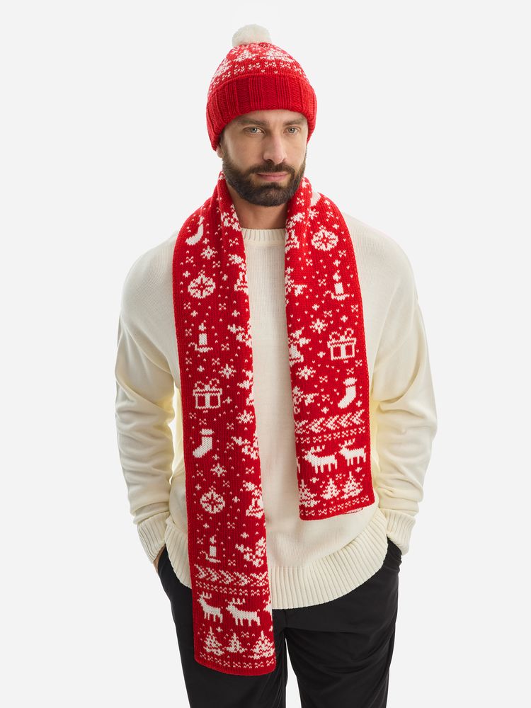 Шапка Holidale, красная с молочным / Миниатюра WWW (1000)