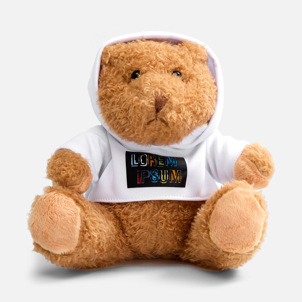 Мягкая игрушка «Мишка Cuddleton» в белом худи / Миниатюра нанесения (1000)