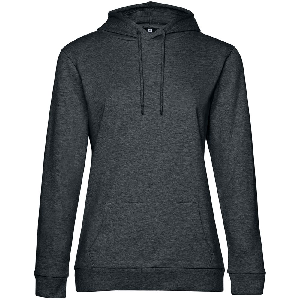 Толстовка с капюшоном женская Hoodie, серый меланж (антрацит) / Миниатюра WWW (1000)