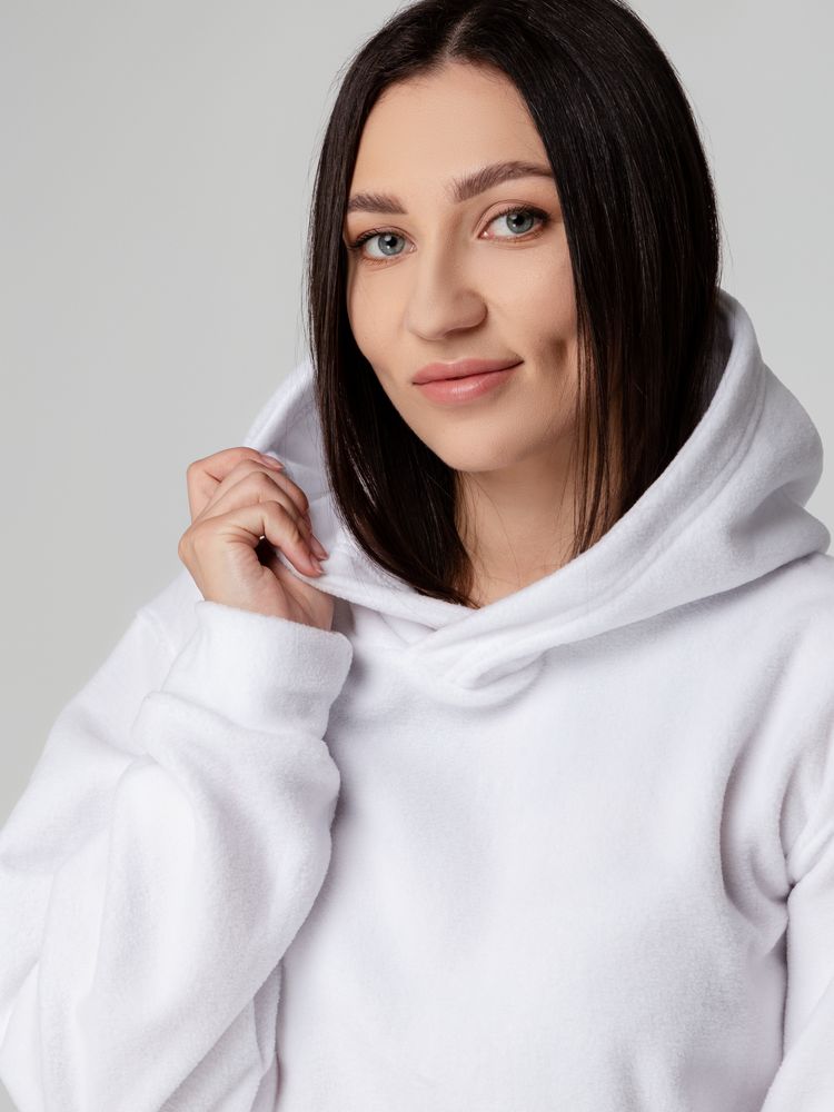 Худи флисовое унисекс Manakin, белое / Миниатюра WWW (1000)
