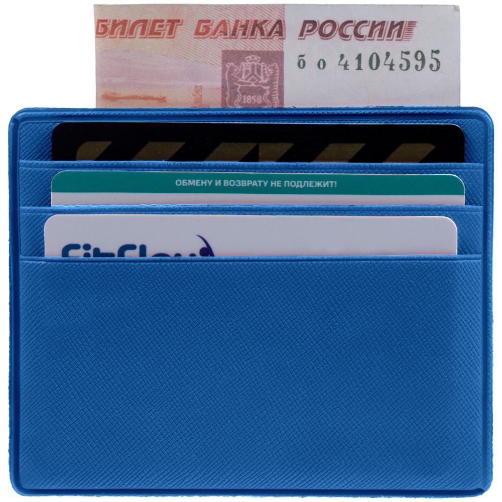 Чехол для карточек Devon, ярко-синий / Миниатюра WWW (1000)