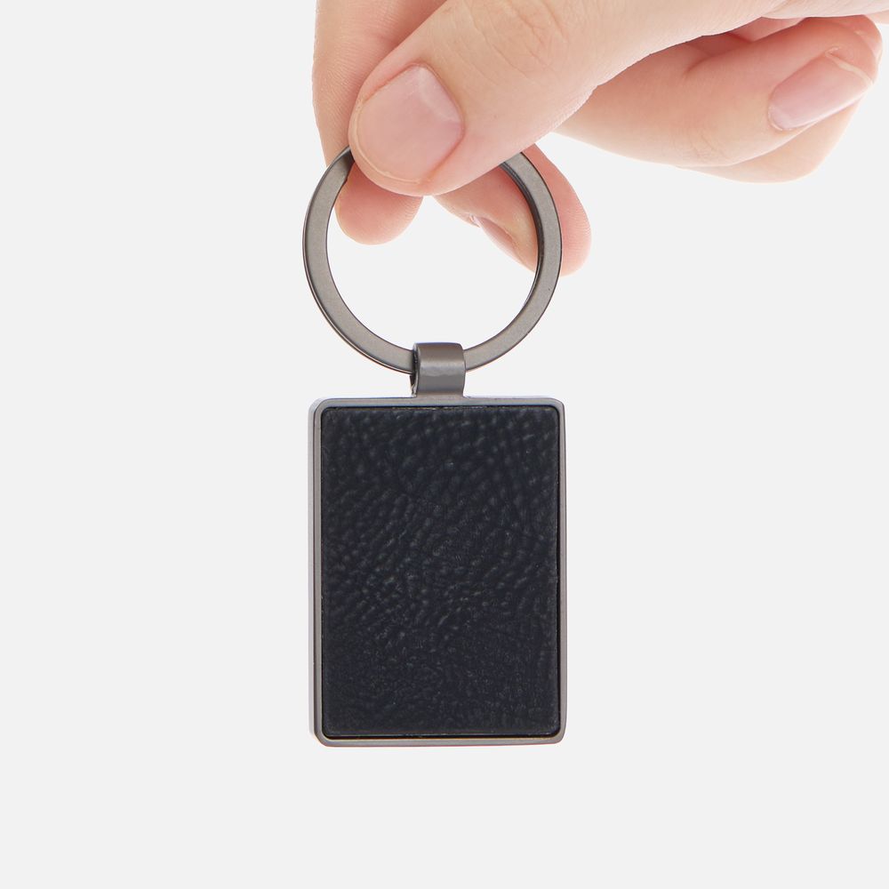 Брелок Gun Metal Leather Rectangle, графитовый / Миниатюра WWW (1000)