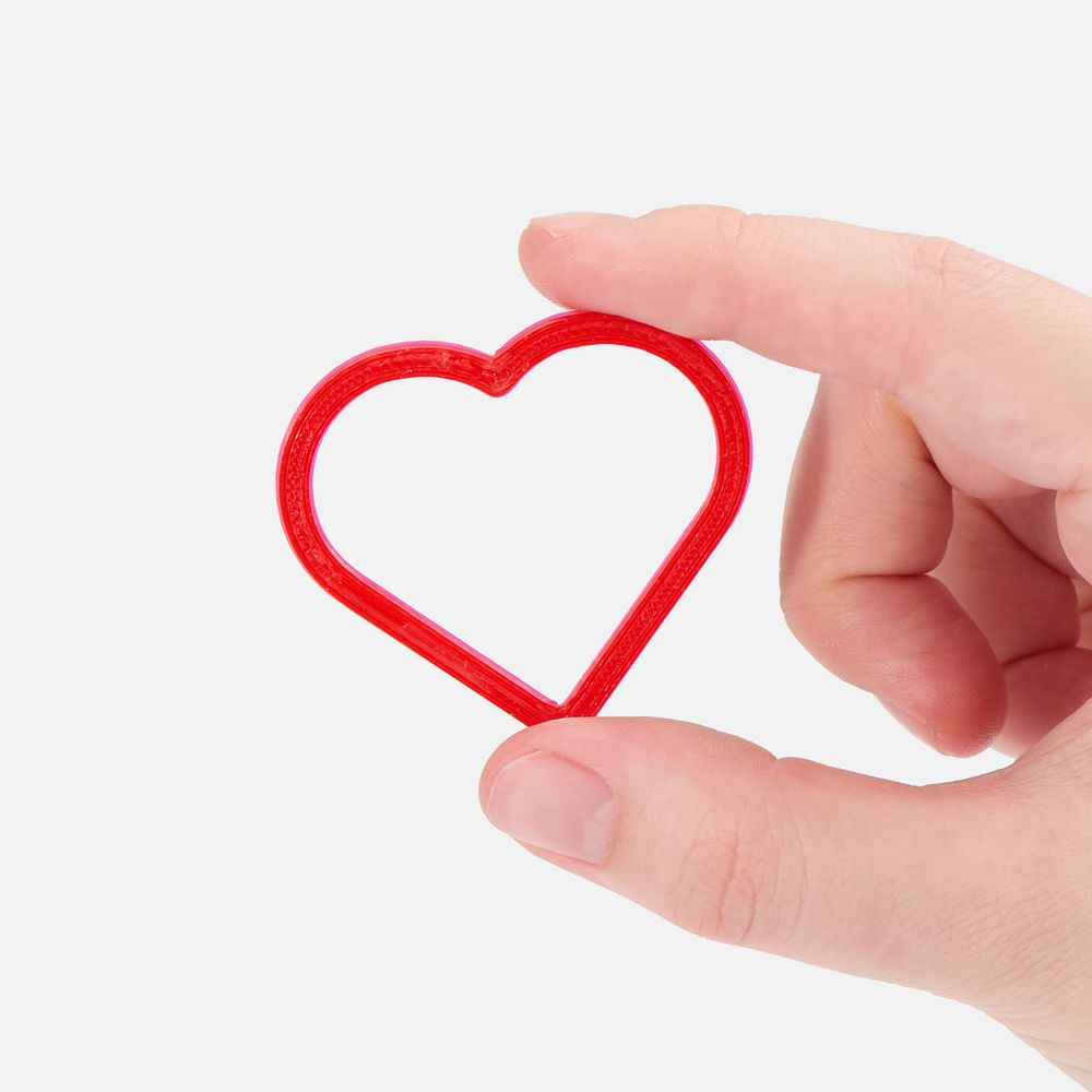 Подвеска Contour, 3D-печать на заказ, сердце / Миниатюра WWW (1000)