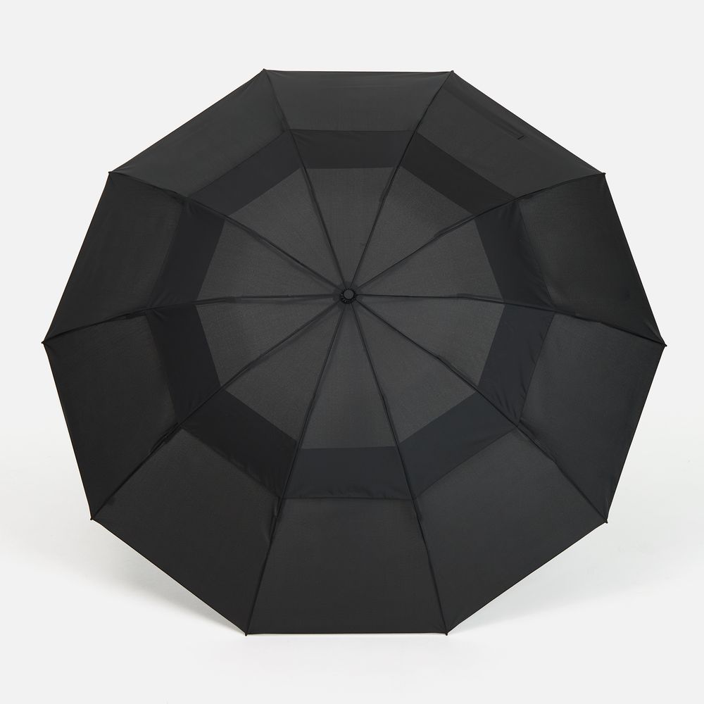 Зонт обратного сложения twoGether с двойным куполом, черный / Миниатюра WWW (1000)