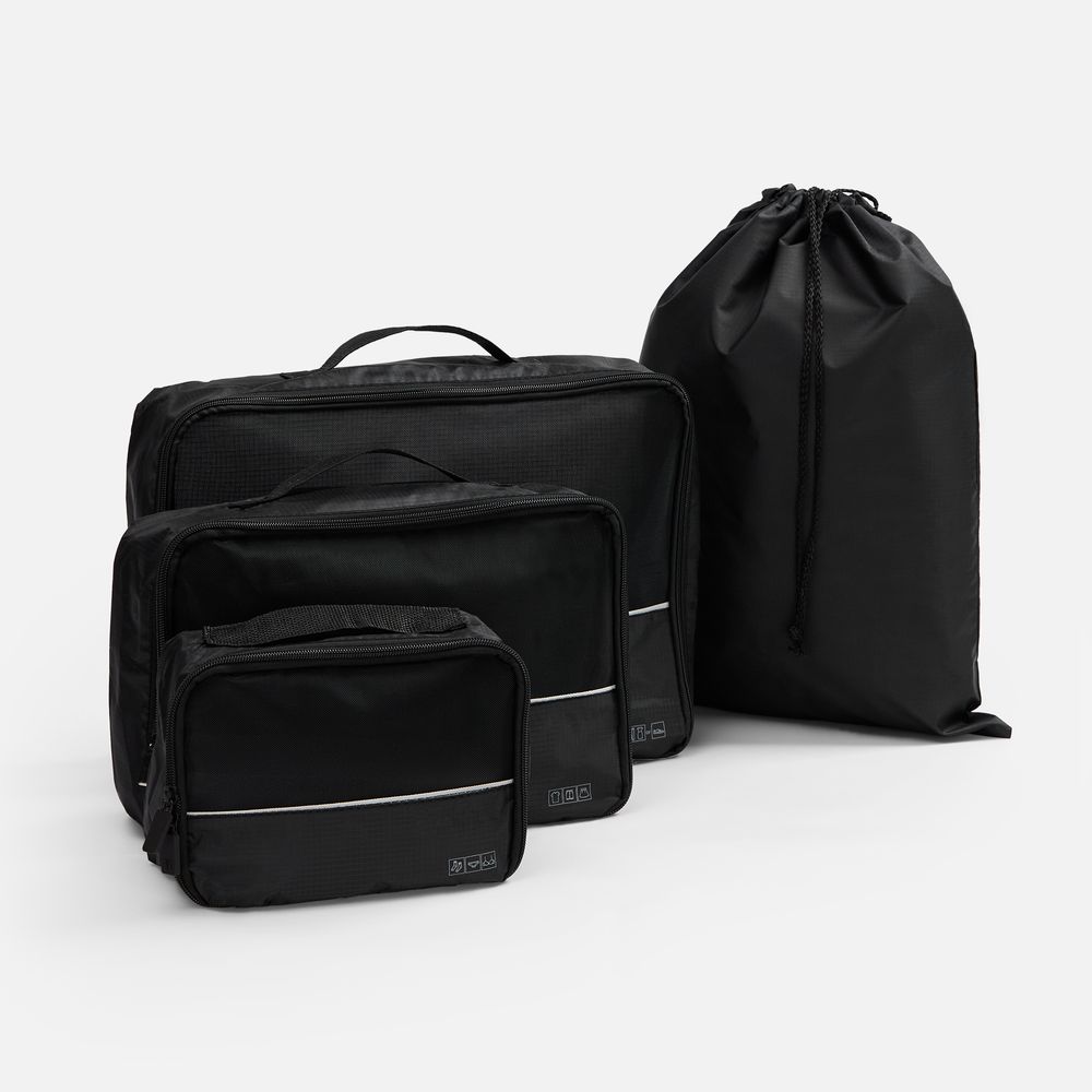 Дорожный набор сумок noJumble 4 в 1, черный / Миниатюра WWW (1000)