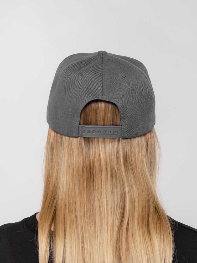 Бейсболка Snapback с прямым козырьком, серая / Миниатюра WWW (1000)
