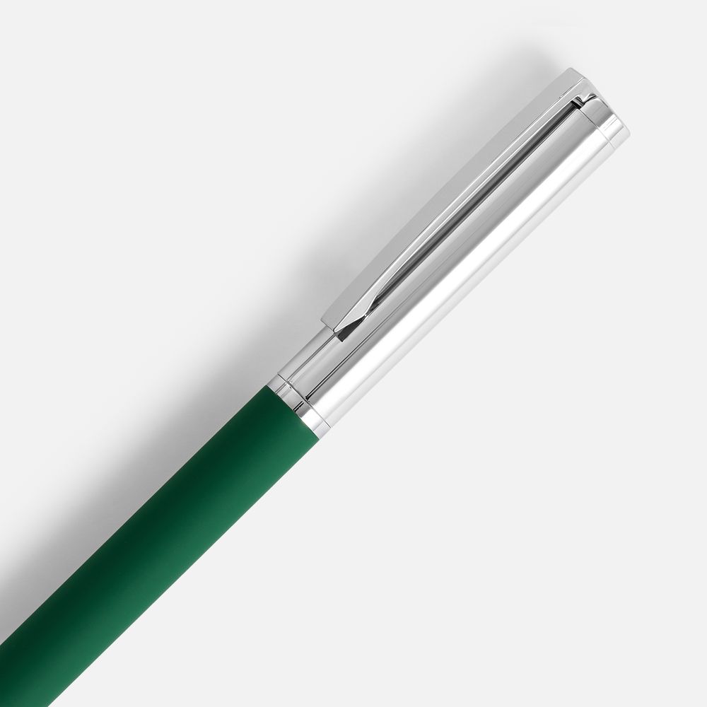 Ручка шариковая Eyeshot Soft Touch, темно-зеленая / Миниатюра WWW (1000)