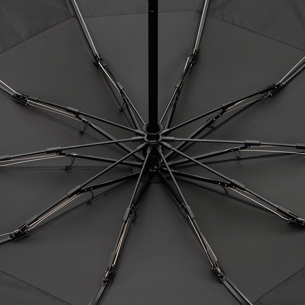 Зонт обратного сложения twoGether с двойным куполом, черный / Миниатюра WWW (1000)