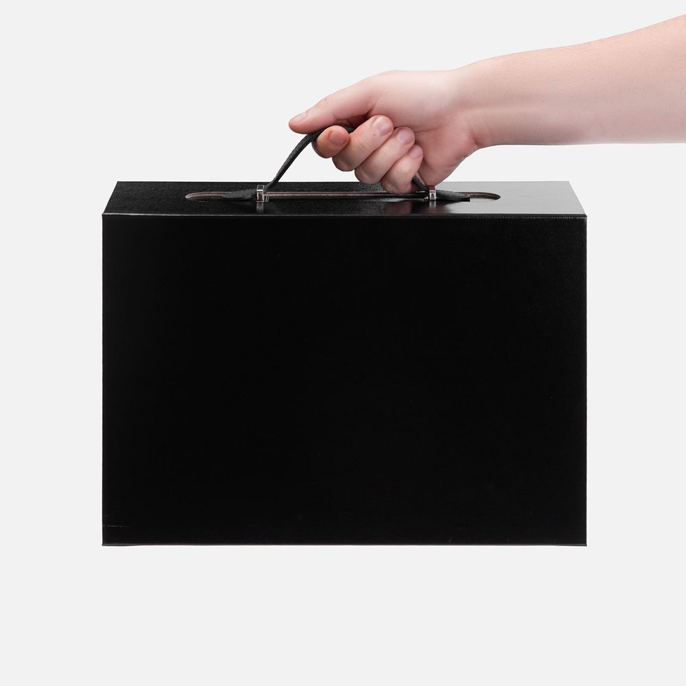 Коробка складная Holdfold, M, черная / Миниатюра WWW (1000)