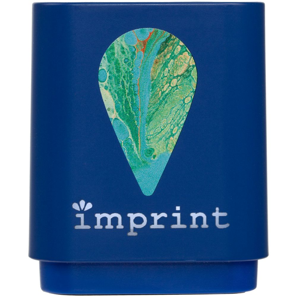 Беспроводная колонка с подсветкой логотипа Glim, синяя / Миниатюра нанесения (1000)