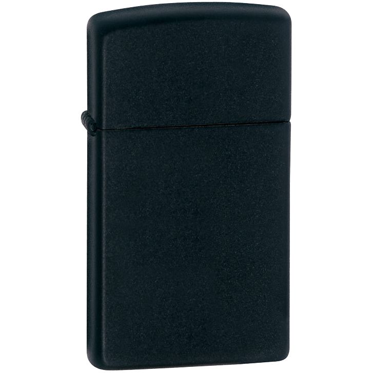 Зажигалка Zippo Slim Matt, матовая черная / Миниатюра WWW (1000)