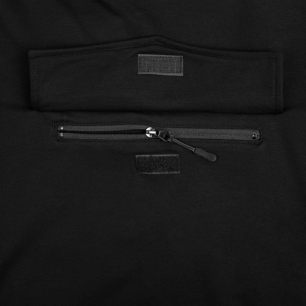Худи унисекс с карманом на груди Chest Pocket, черное / Миниатюра WWW (1000)