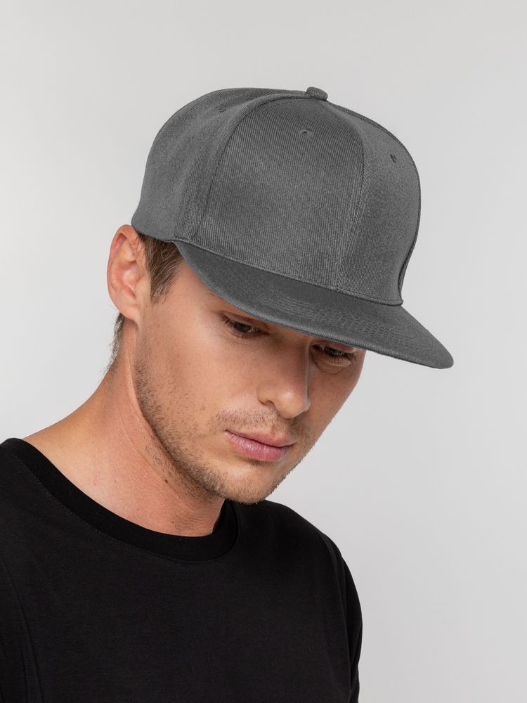 Бейсболка Snapback с прямым козырьком, серая / Миниатюра WWW (1000)