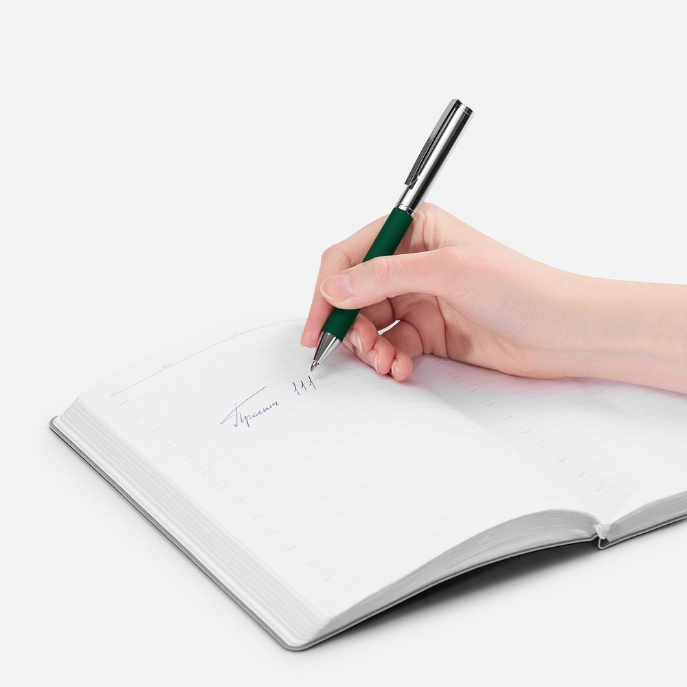 Ручка шариковая Eyeshot Soft Touch, темно-зеленая / Миниатюра WWW (1000)