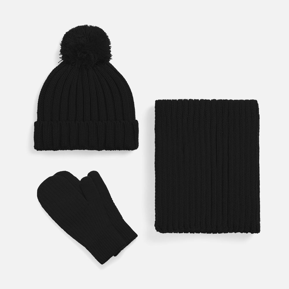 Шарф HappyGo, черный / Миниатюра WWW (1000)