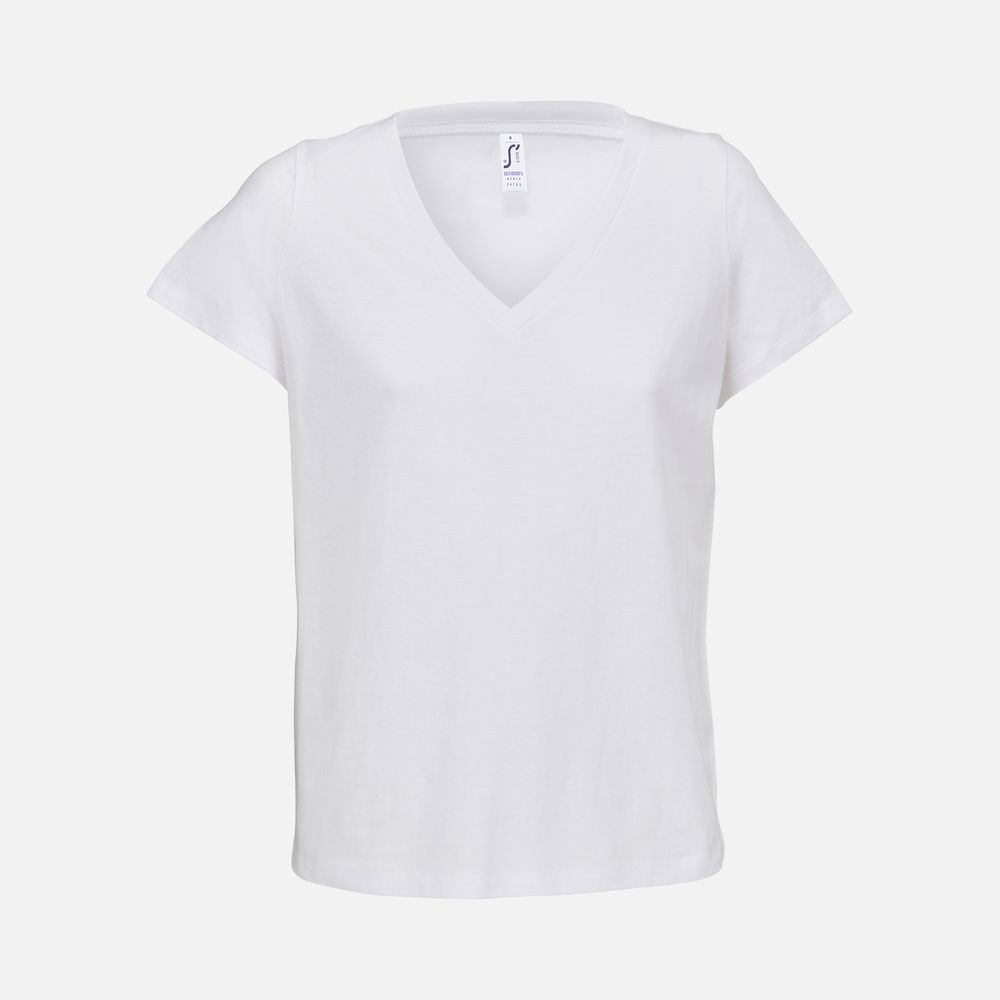 Футболка женская Regent Women с V-образным вырезом, белая / Миниатюра WWW (1000)