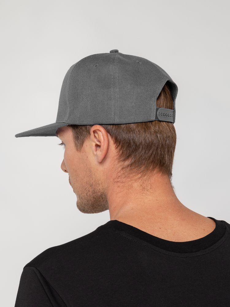 Бейсболка Snapback с прямым козырьком, серая / Миниатюра WWW (1000)