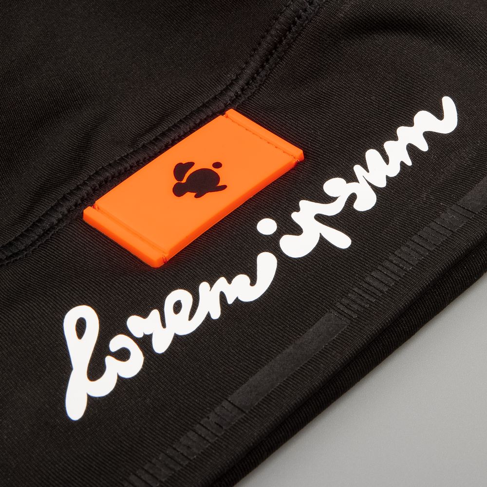 Лейбл из ПВХ Dzeta, S, оранжевый неон / Миниатюра нанесения (1000)