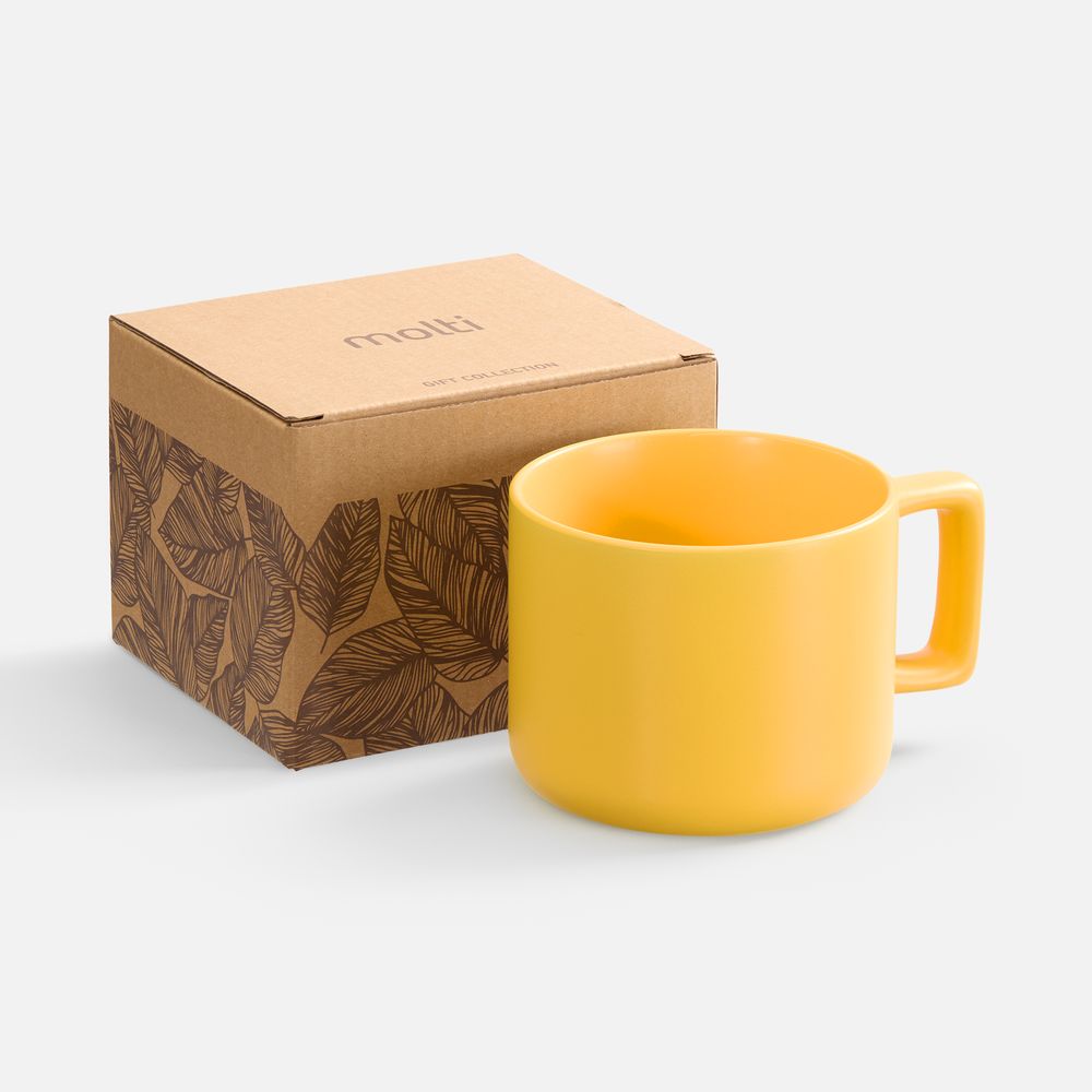 Чашка Jumbo в коробке матовая, желтая / Миниатюра WWW (1000)