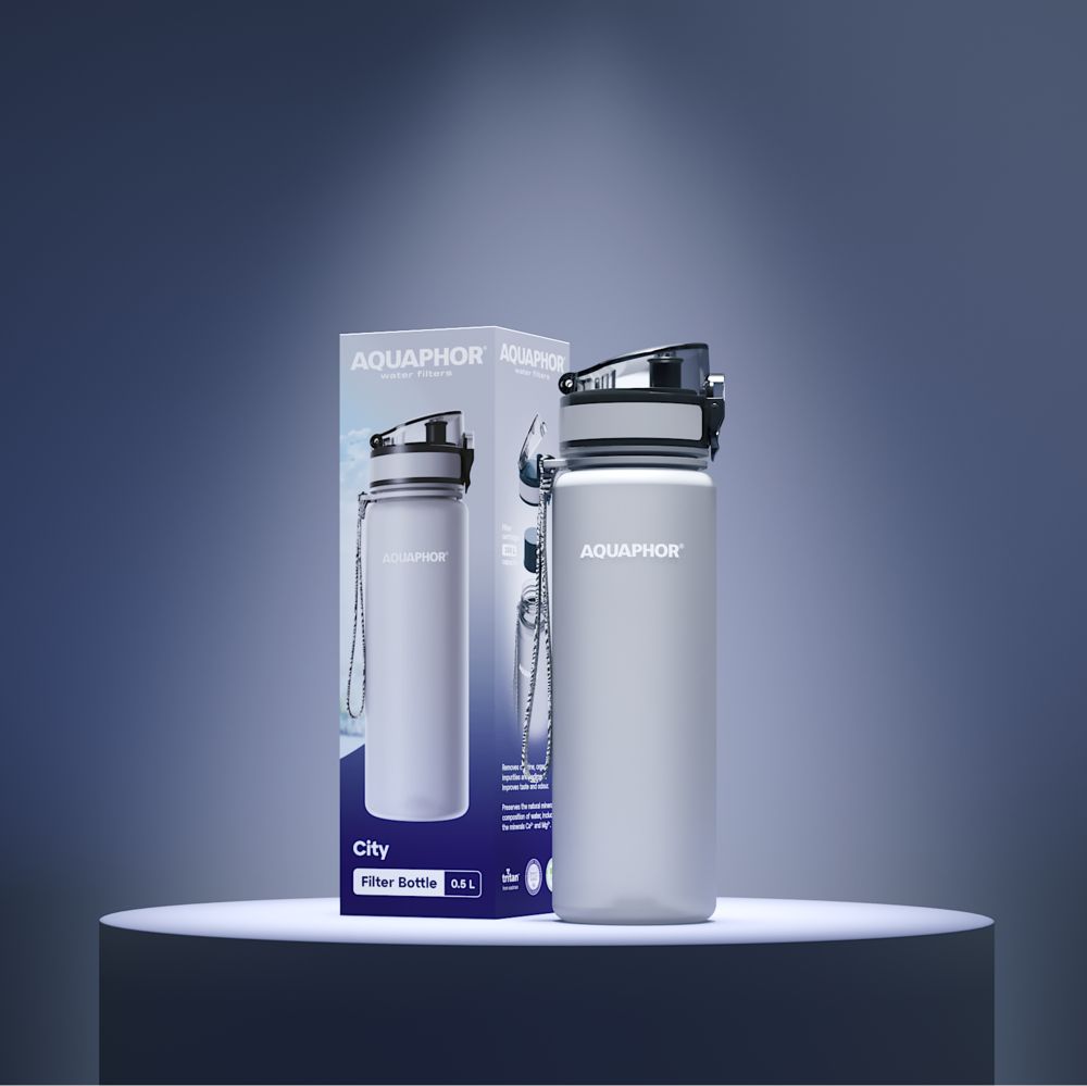 Бутылка с фильтром «Аквафор Сити», серая / Миниатюра WWW (1000)