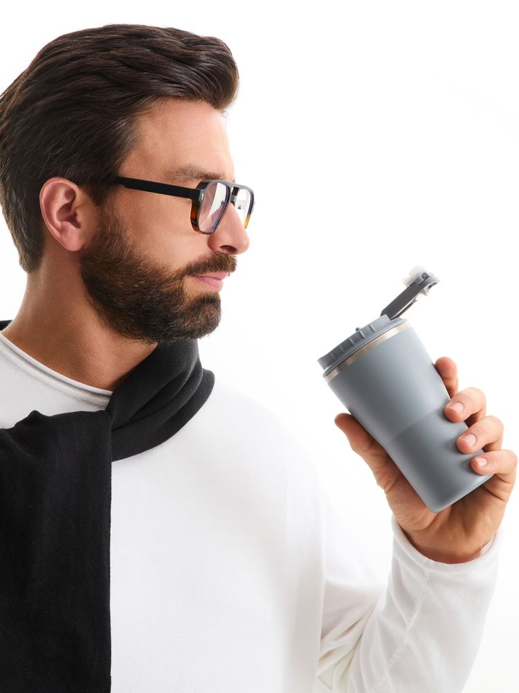 Термостакан Sapporo без логотипа, серый / Миниатюра WWW (1000)