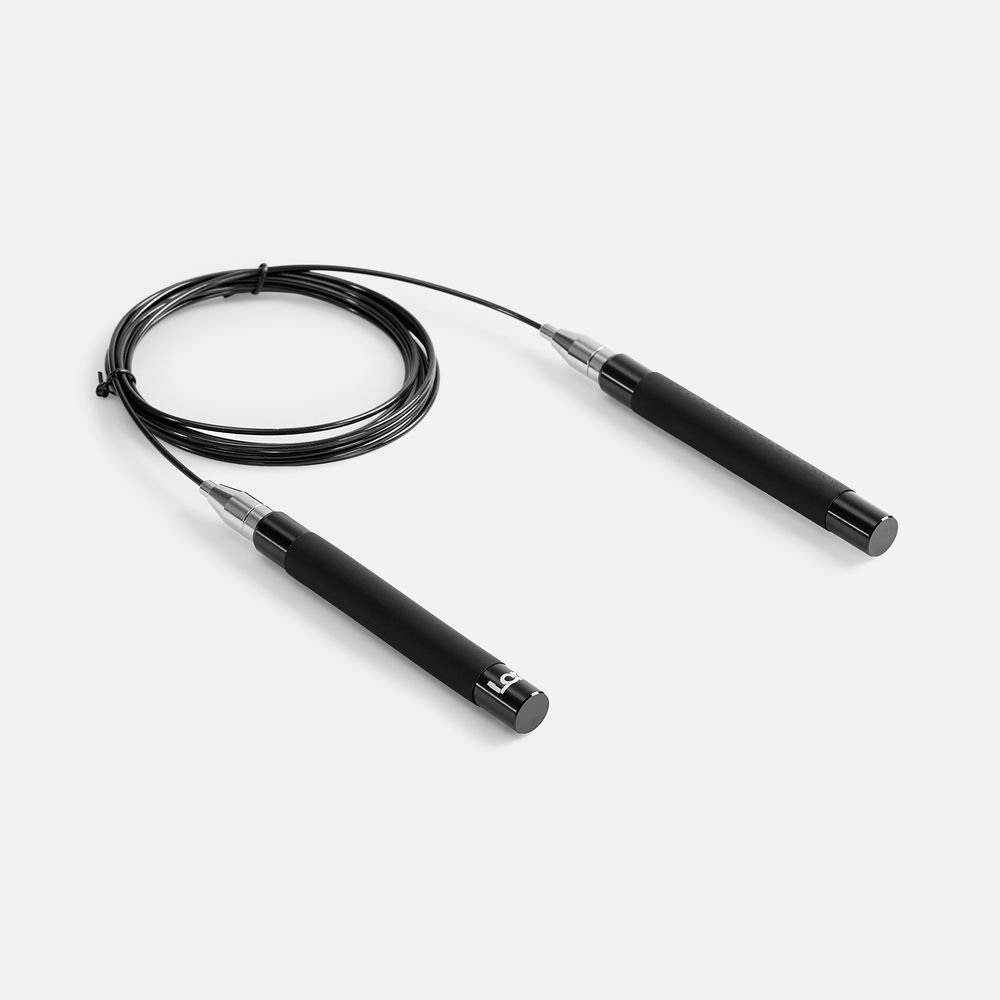 Скоростная скакалка Profi Comfi, черная / Миниатюра нанесения (1000)