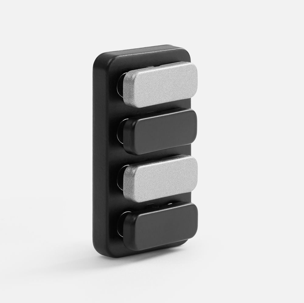 Антистресс-кликер Clacky, черный с серебристым / Миниатюра WWW (1000)