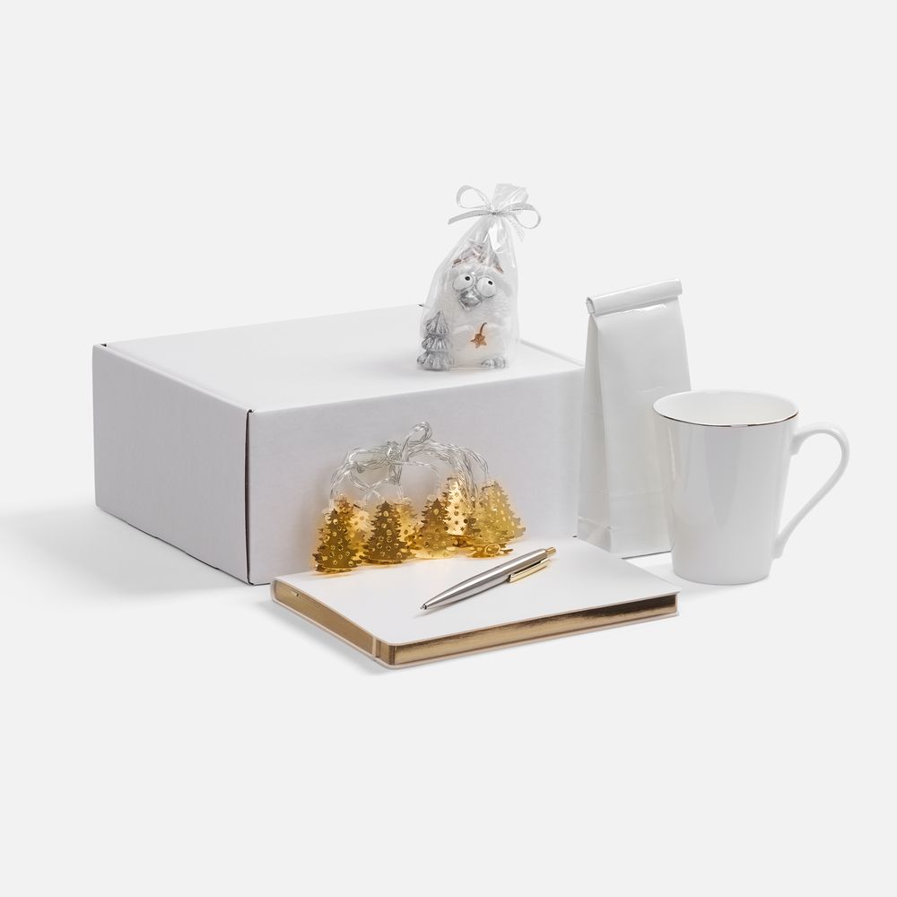 Набор «Планы на счастье», белый с золотистым / Миниатюра WWW (1000)