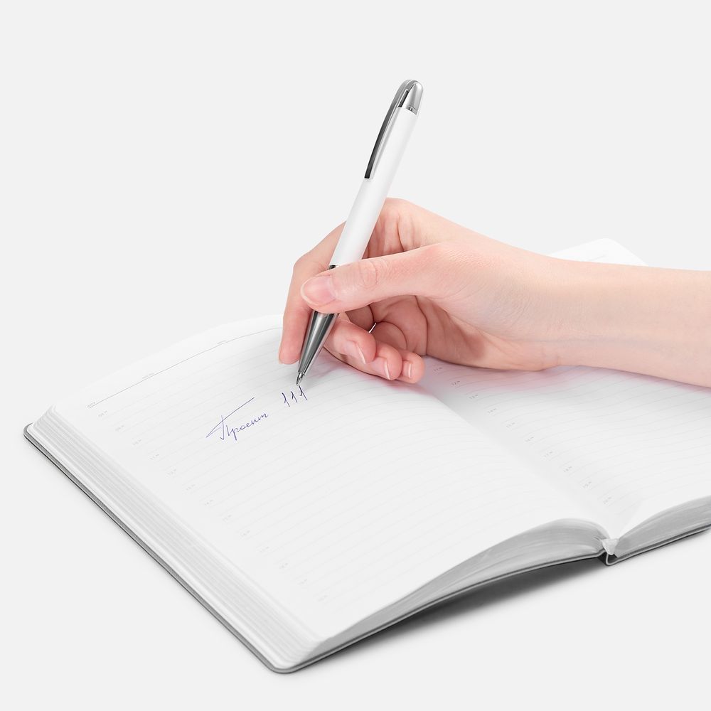 Ручка шариковая Arc Soft Touch, белая / Миниатюра WWW (1000)
