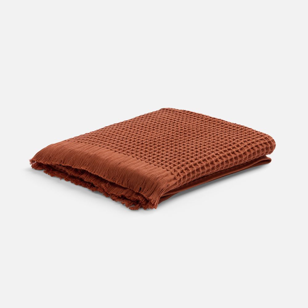 Плед вафельный Elenglect, оранжевый / Миниатюра WWW (1000)