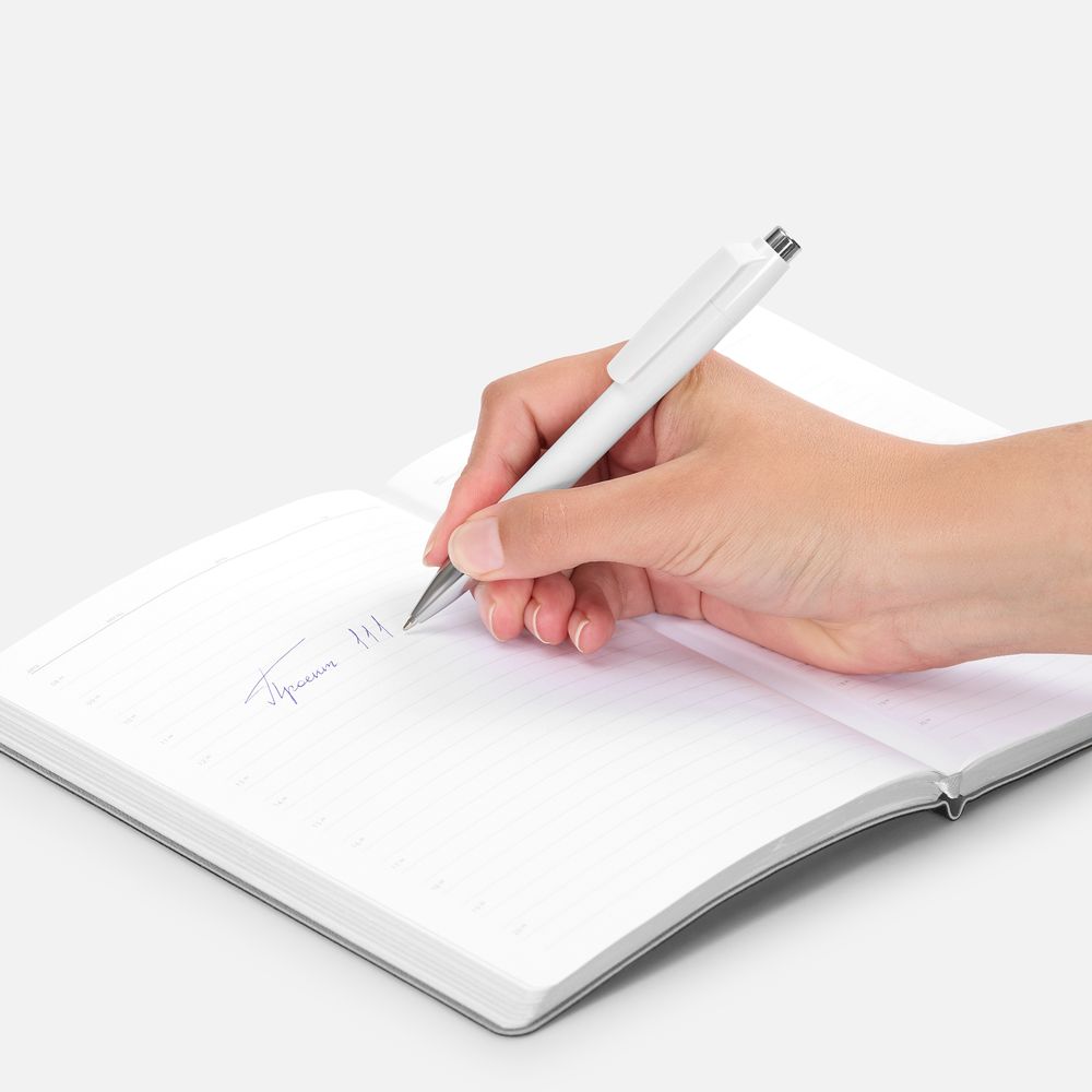 Ручка шариковая Klippa, белая / Миниатюра WWW (1000)