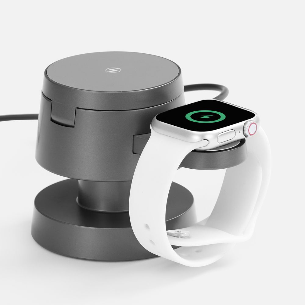 Станция беспроводной зарядки с подсветкой Lume, серая / Миниатюра WWW (1000)