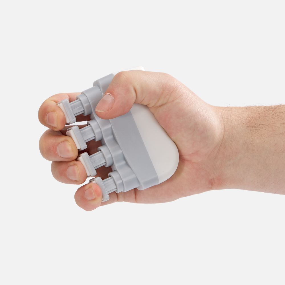 Эспандер кистевой FingerTap, серый с белым / Миниатюра WWW (1000)