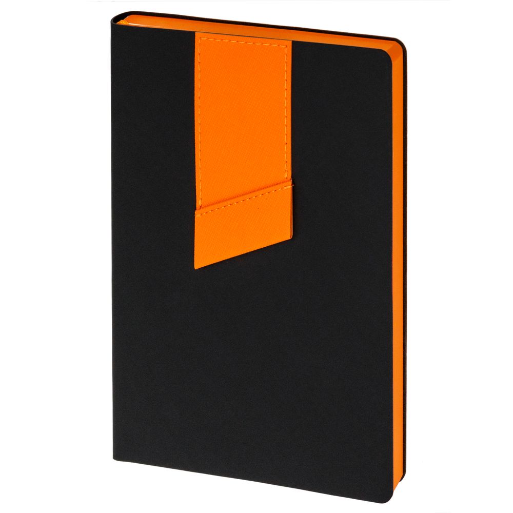 Ежедневник Bookmark, недатированный, черный с оранжевым / Миниатюра WWW (1000)