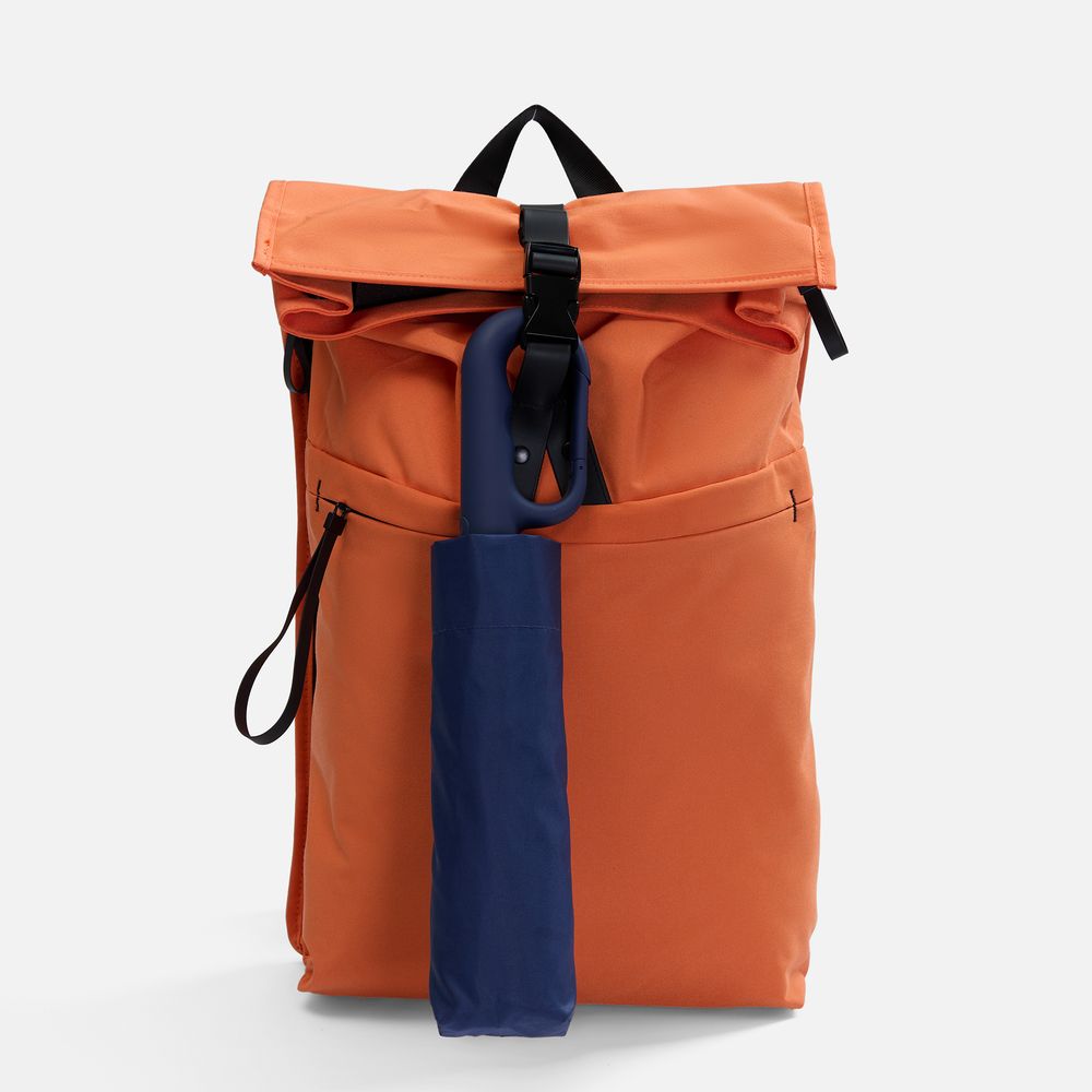 Зонт складной Skymate с УФ-защитой и ручкой-карабином, темно-синий / Миниатюра WWW (1000)