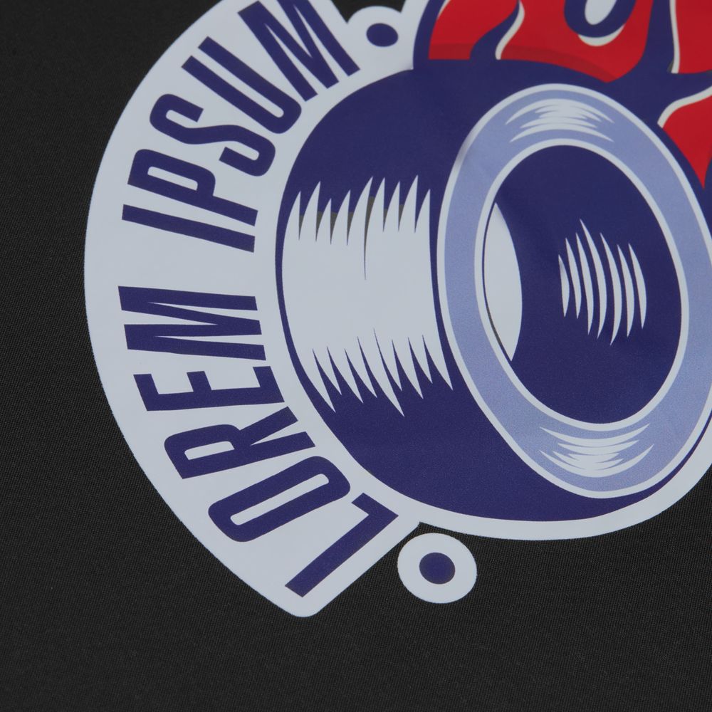 Зонт складной Big Arc, черный / Миниатюра нанесения (1000)