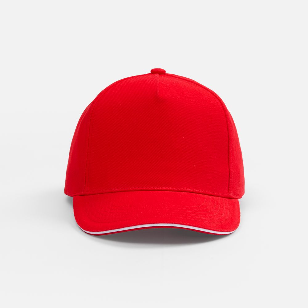 Бейсболка Classic 2.0, красная с белым кантом / Миниатюра WWW (1000)