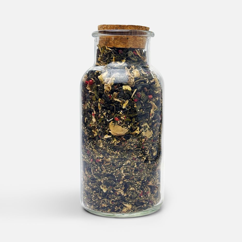 Чай «Сокочай», зеленый с соком имбиря, яблоком, гвоздикой и розовым перцем / Миниатюра WWW (1000)