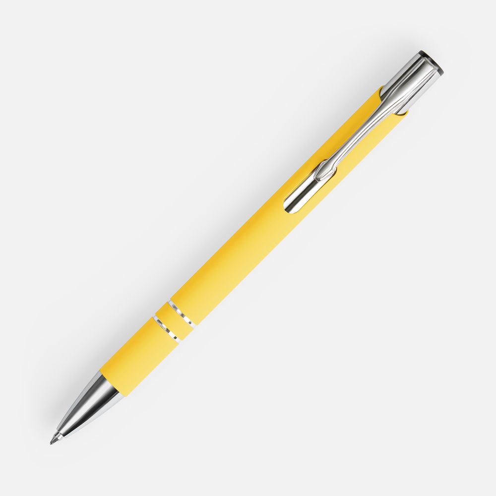 Ручка шариковая Keskus Soft Touch, желтая / Миниатюра WWW (1000)