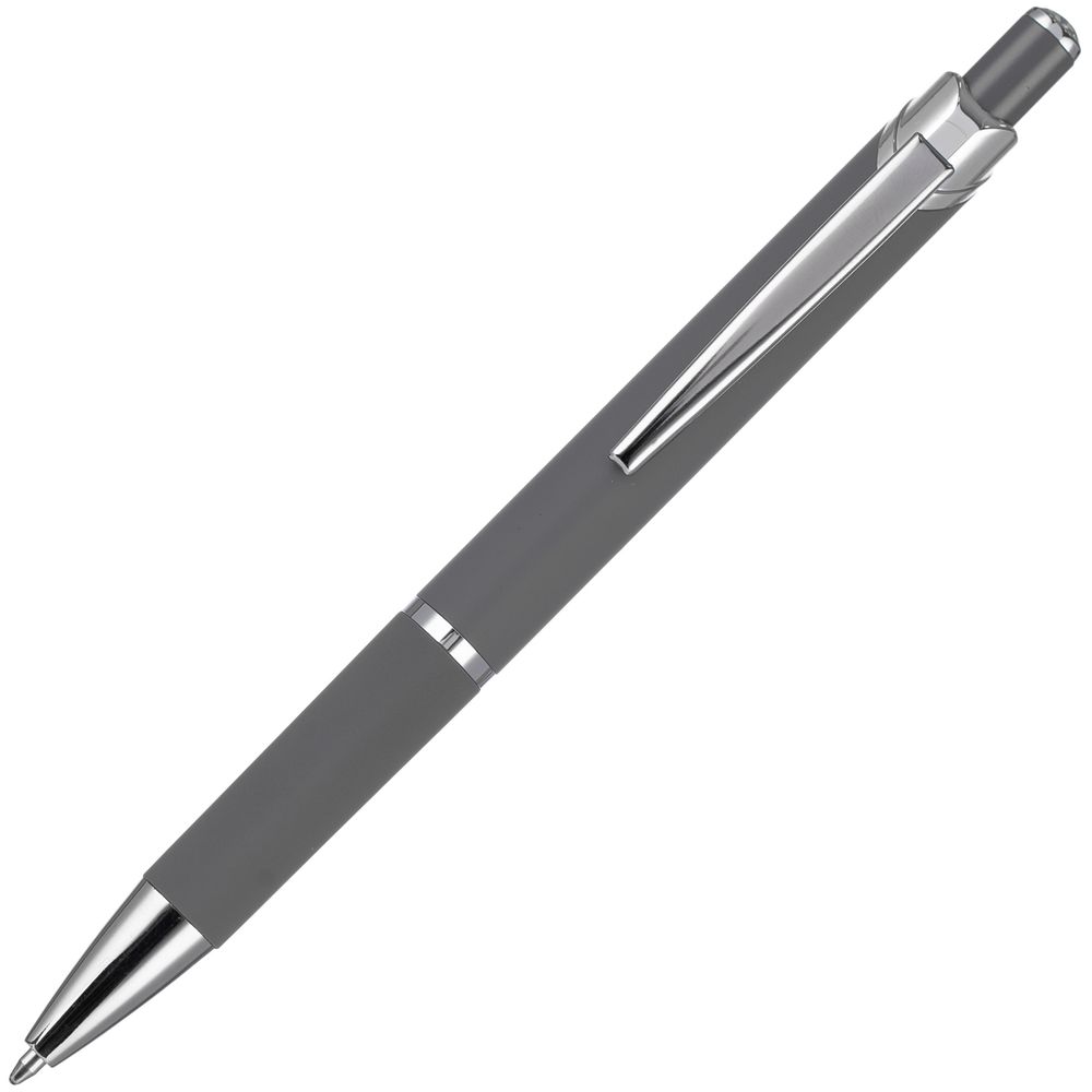 Ручка шариковая Chromos Soft Touch, серая / Миниатюра WWW (1000)