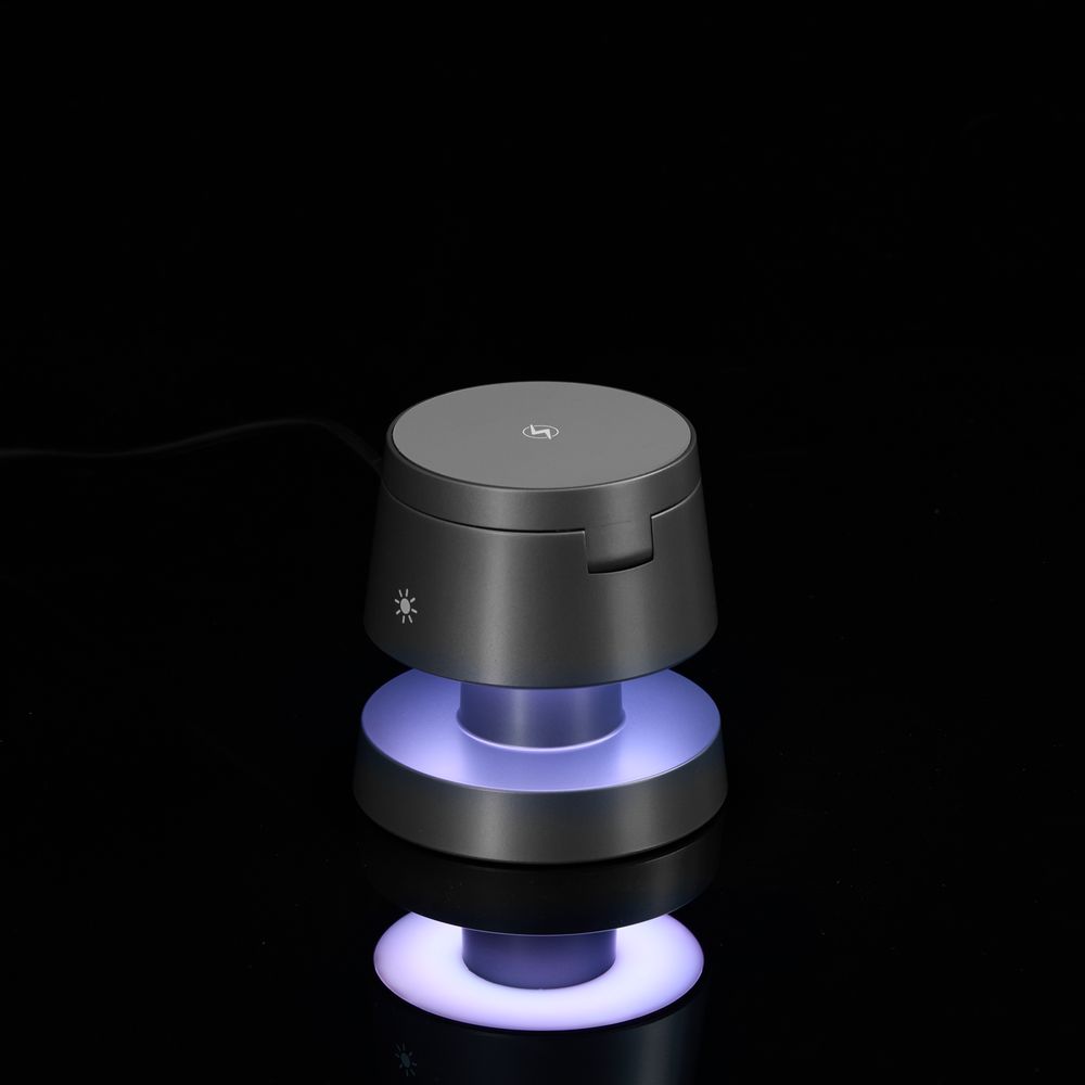 Станция беспроводной зарядки с подсветкой Lume, серая / Миниатюра WWW (1000)