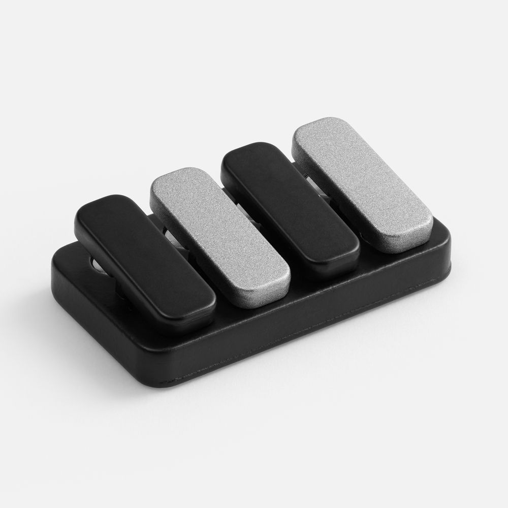 Антистресс-кликер Clacky, черный с серебристым / Миниатюра WWW (1000)