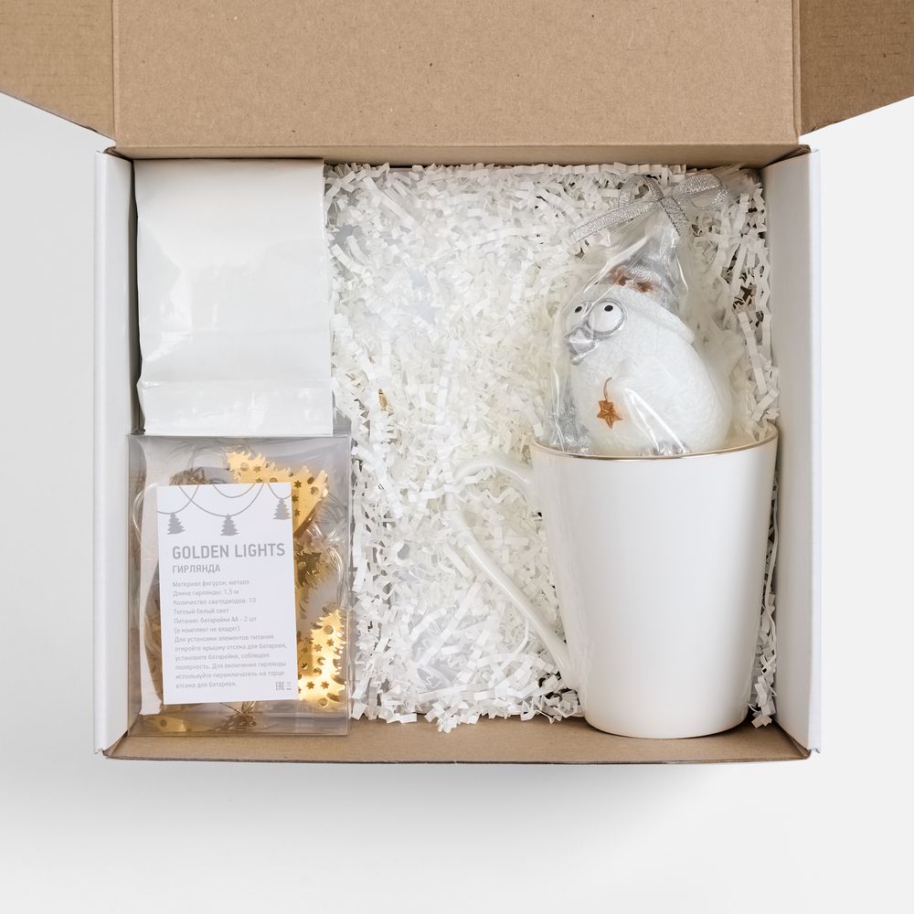 Набор «Планы на счастье», белый с золотистым / Миниатюра WWW (1000)