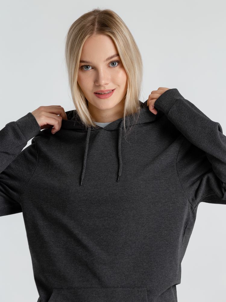 Толстовка с капюшоном унисекс Hoodie, серый меланж (антрацит) / Миниатюра WWW (1000)