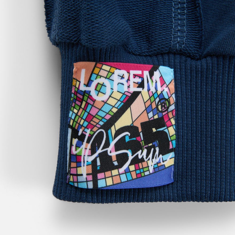 Лейбл тканевый Epsilon, L, белый / Миниатюра нанесения (1000)