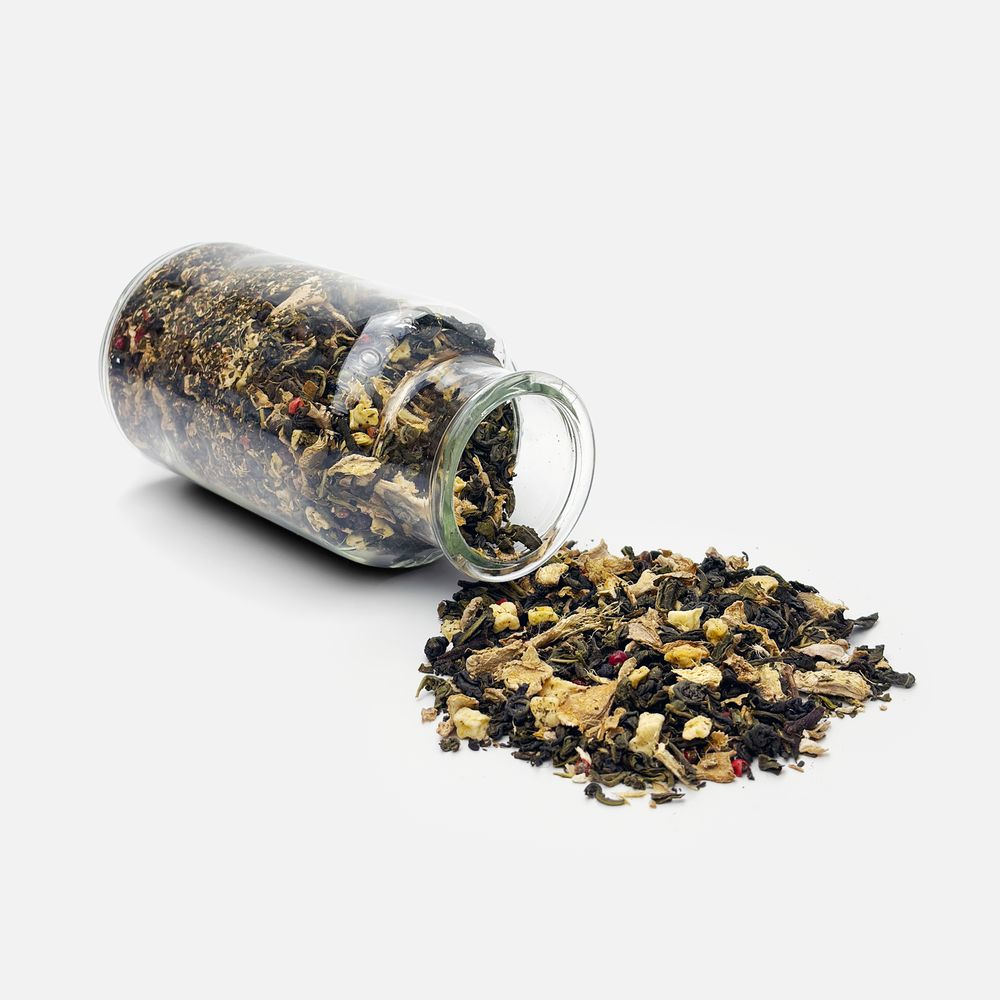 Чай «Сокочай», зеленый с соком имбиря, яблоком, гвоздикой и розовым перцем / Миниатюра WWW (1000)