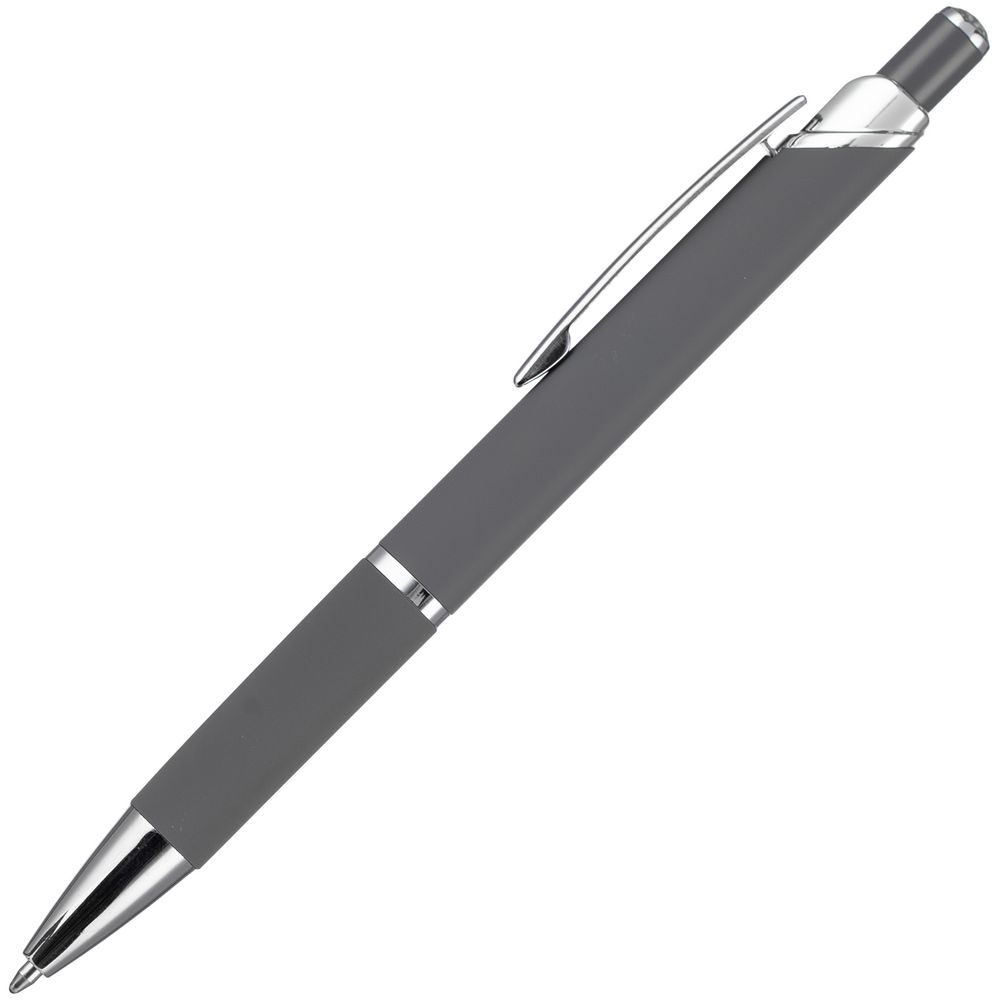 Ручка шариковая Chromos Soft Touch, серая / Миниатюра WWW (1000)