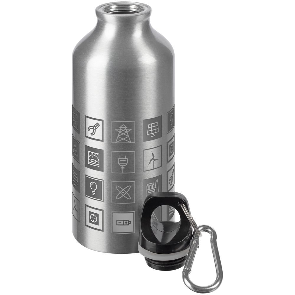 Бутылка для спорта «Industry. Энергетика», серебристая / Миниатюра WWW (1000)