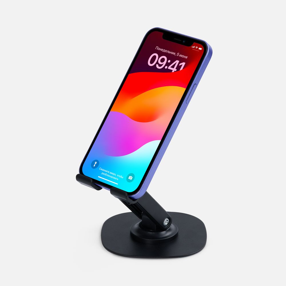 Подставка для смартфона Smartic Light, черная / Миниатюра WWW (1000)