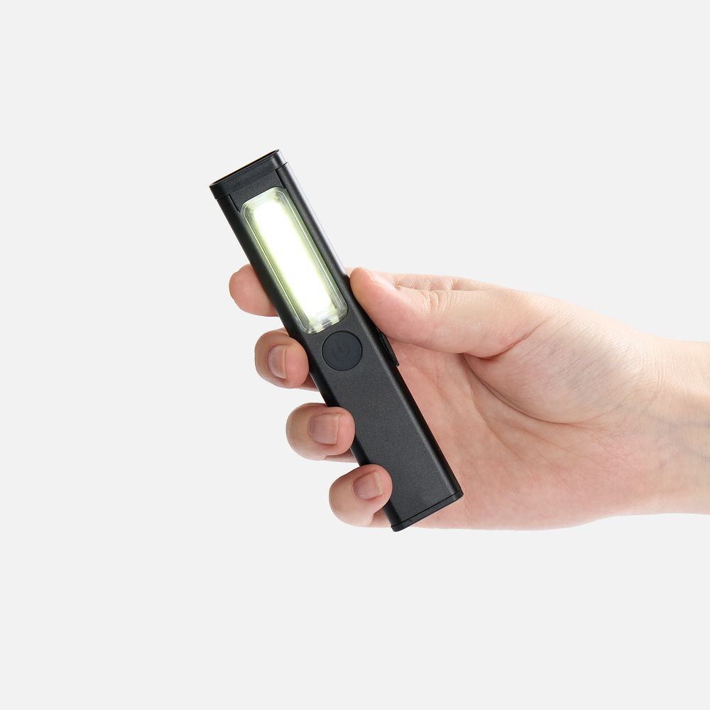 Фонарик-факел аккумуляторный Wallis, ver.2, черный / Миниатюра WWW (1000)